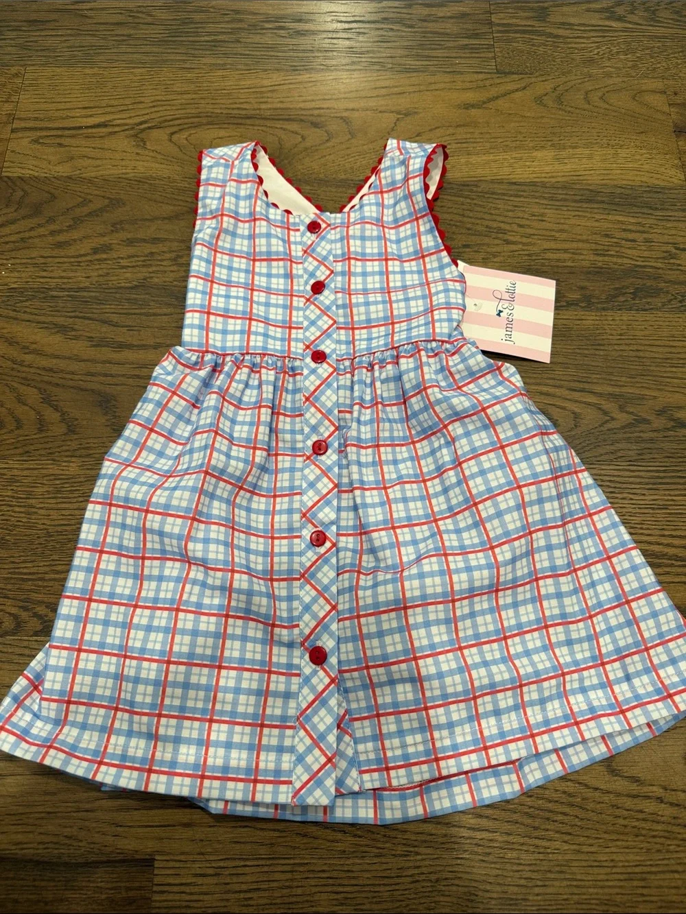 NWT James & Lottie Patriotic Plaid Sammy Dress 2T